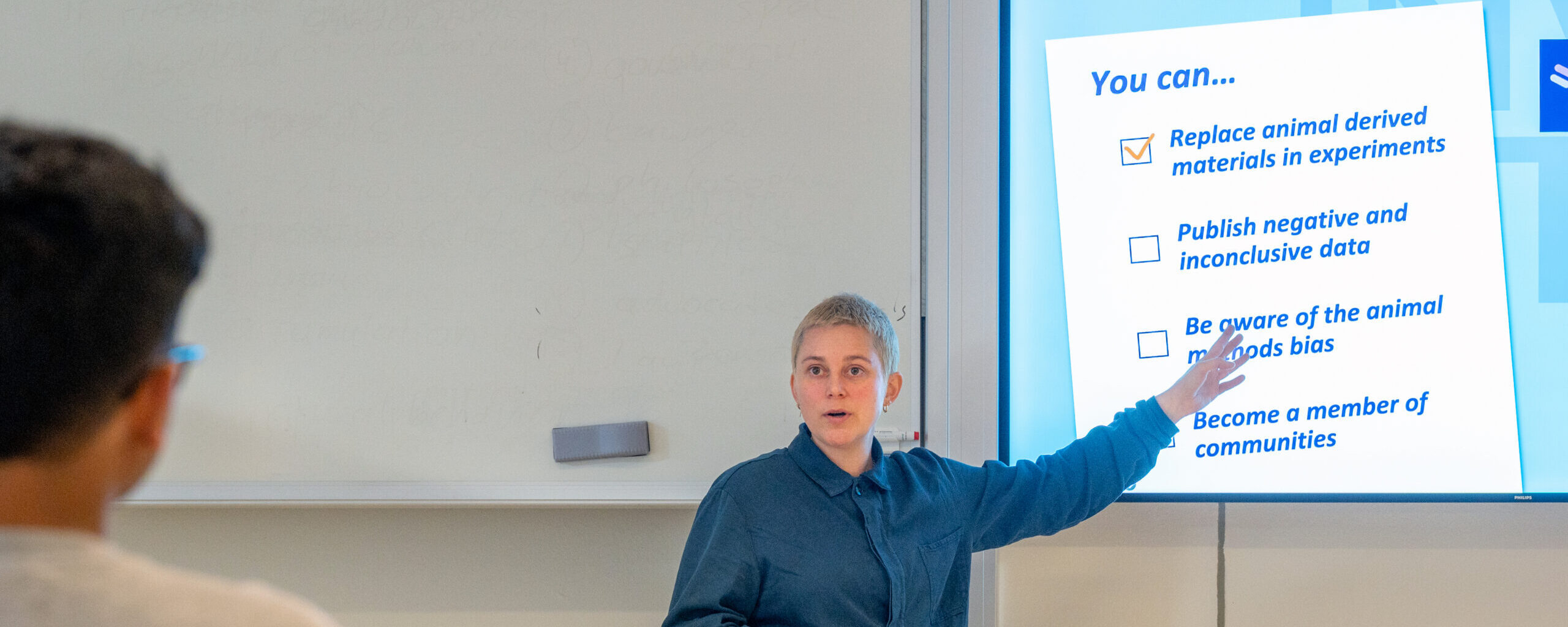 Collega Lisanne: ‘Ik hoop dat na ieder college één student besluit om proefdiervrij te gaan werken’