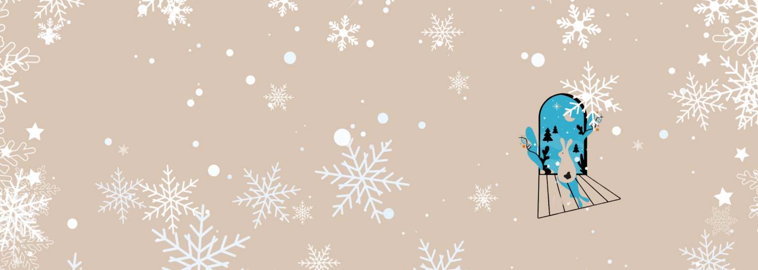 Achtergrond in feestdagenstijl met het merkbeeld van proefdiervrij.