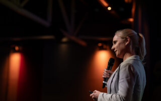 Debby Weijers spreekt op het Proefdiervrij Event