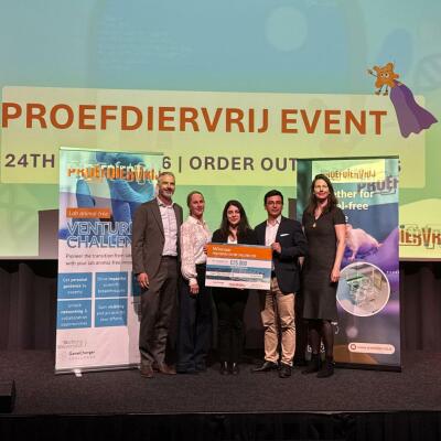 Foto van de winnaars van de Proefdiervrij Venture Challenge 2026: Daranamix 