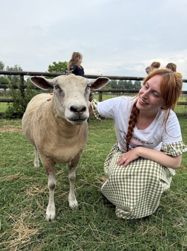 Roxy met schaap Roxy met schaap